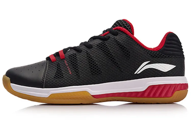 Li Ning Fashion Non slip Lightweight Low top Badminton Shoes Unisex Black