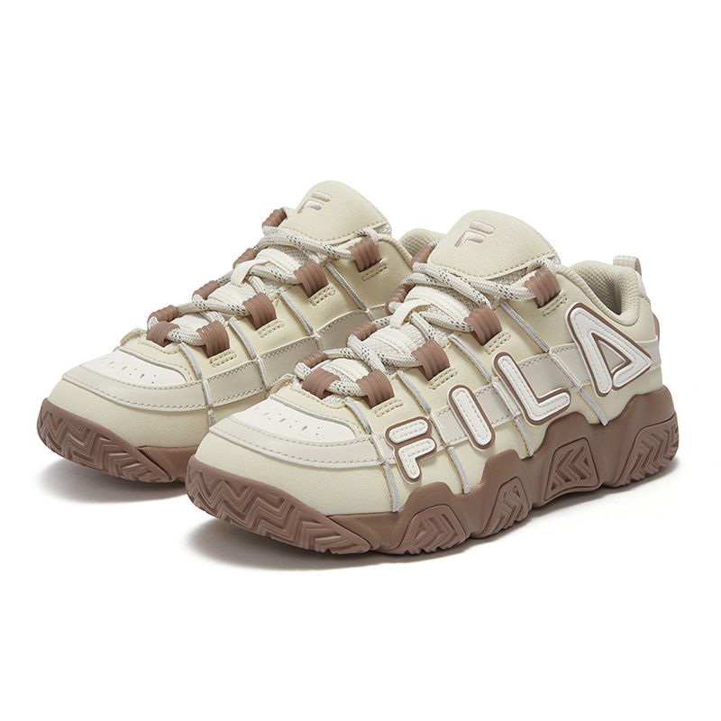 FILA FUSION BUSTER Puffy Shoes Low top Vintage Basketball Shoes Women’s Yellow Gray