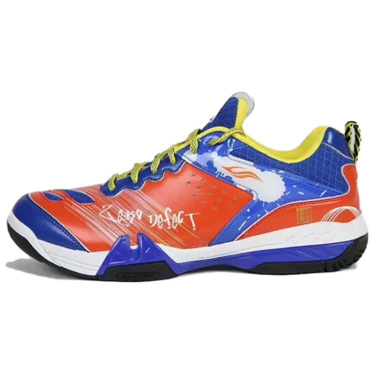 BONNY Raven Deficit Collection Abrasion Resistant Coverage Low top Badminton Shoes Unisex Blue Orange