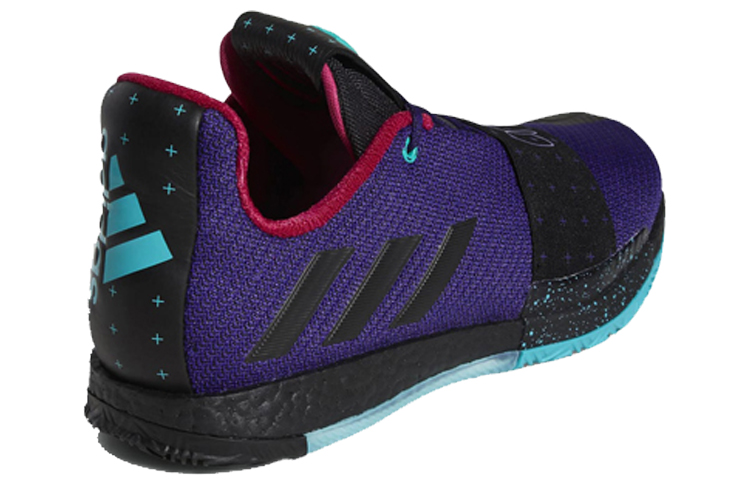 Мужские кроссовки adidas Harden Vol.3 Drew League (черно-фиолетовые) — фото 4