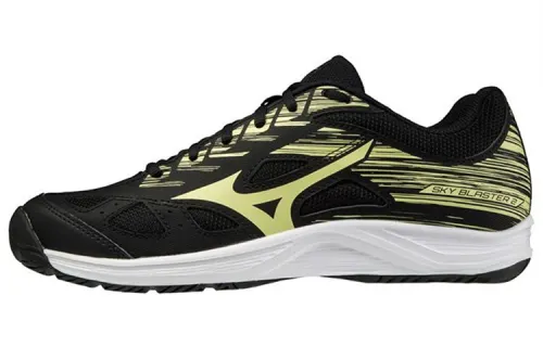 Mizuno Blast Blaster 2 Slip Resistant, Abrasion Resistant, Breathable Low top Badminton Shoes Unisex Black Yellow