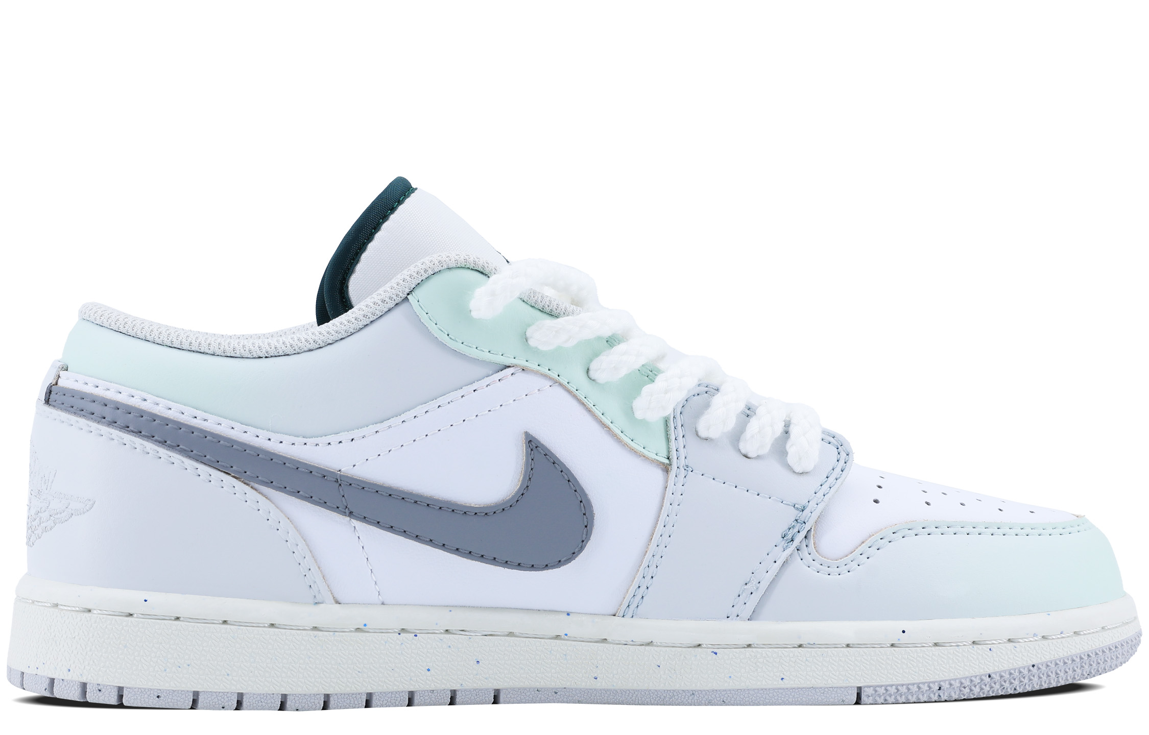 Jordan Air Jordan 1 Cushioning Slip Resistant Abrasion Resistant Low top Vintage Basketball Shoes Men’s Gray