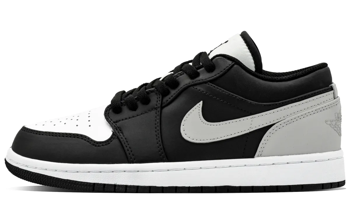 Jordan Air Jordan 1 Smoke Gray Abrasion Resistant Low top Vintage Basketball Shoes Men's Black Gray