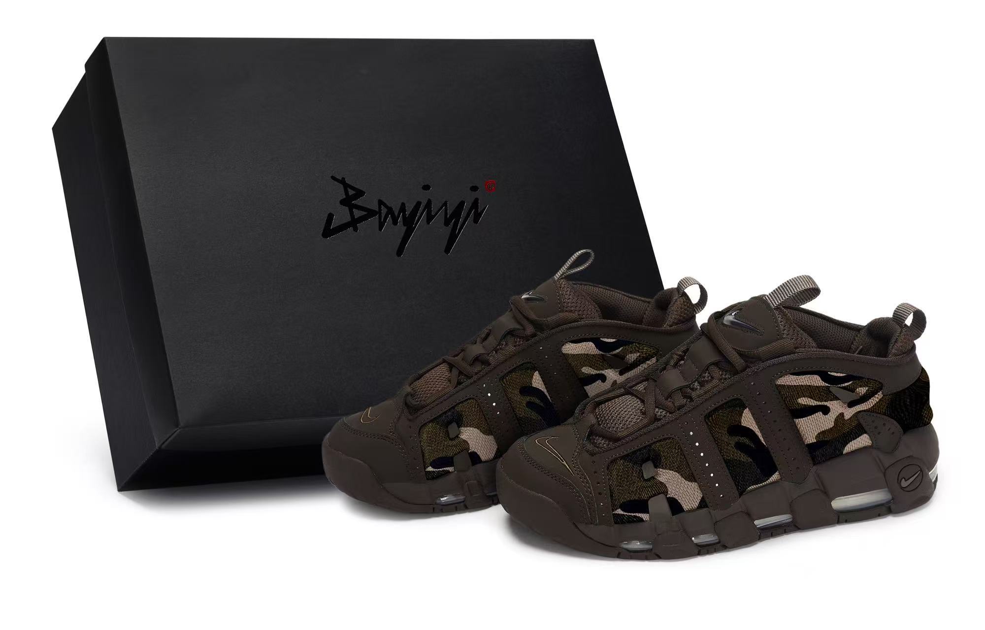 Nike Air More Uptempo 811 Manufacturing, Jungle Law, Special Shoe Box Mid top Vintage Basketball Shoes Unisex