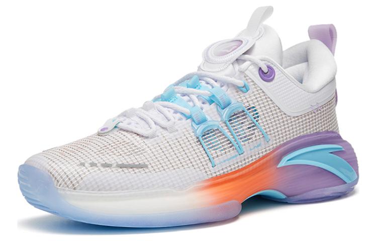 ANTA Basketball Shoes Men’s Low Top Purple White