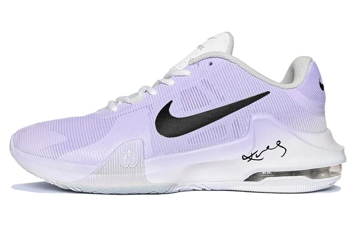 Nike Air Max Impact 4 Lunar Post, Night Island Mist Cushioning Low top Basketball Shoes Men's Purple White