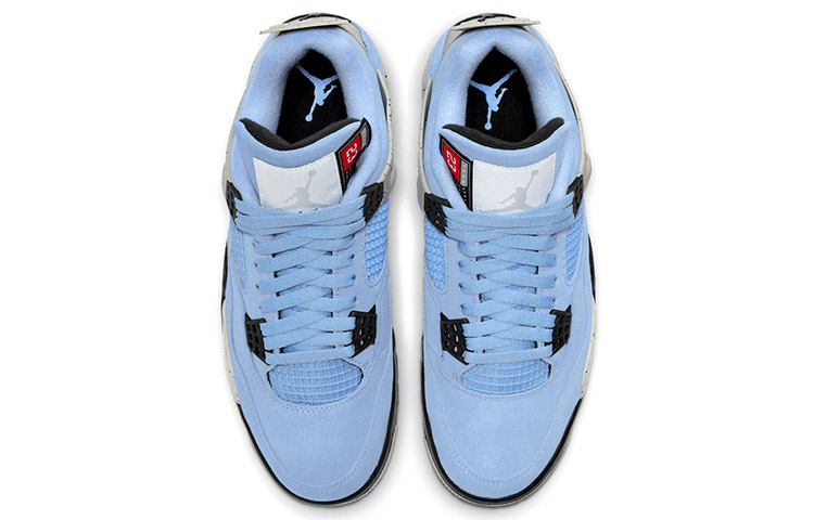 Мужские кроссовки Jordan Air Jordan 4 "University Blue" (черно-сине-белые) — Чёрный / синий / белый — фото 4