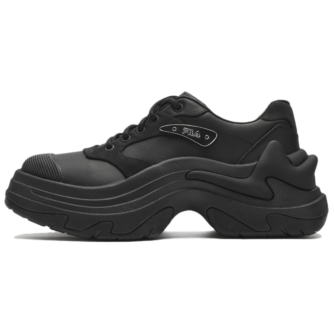 FILA DIVA Top Grain Cow Leather Cushioning Abrasion Resistant Coverage Height Increasing Low top Chunky Sneakers ·