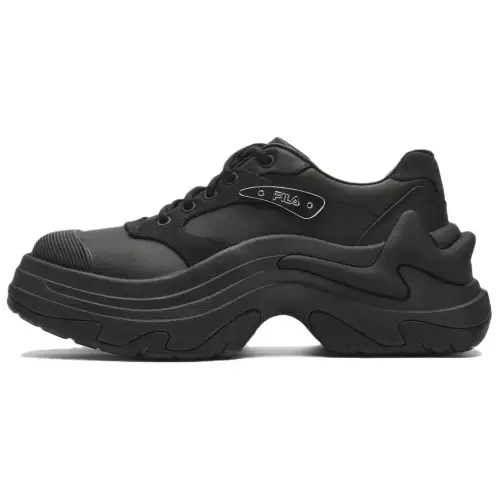 FILA DIVA Top Grain Cow Leather Cushioning Abrasion Resistant Coverage Height Increasing Low top Chunky Sneakers ·