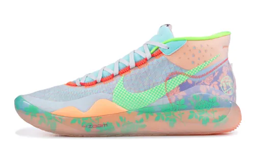 Nike KD 12 EYBL Durant 12 round toe non-slip lightweight mid-top practical basketball shoes men's color