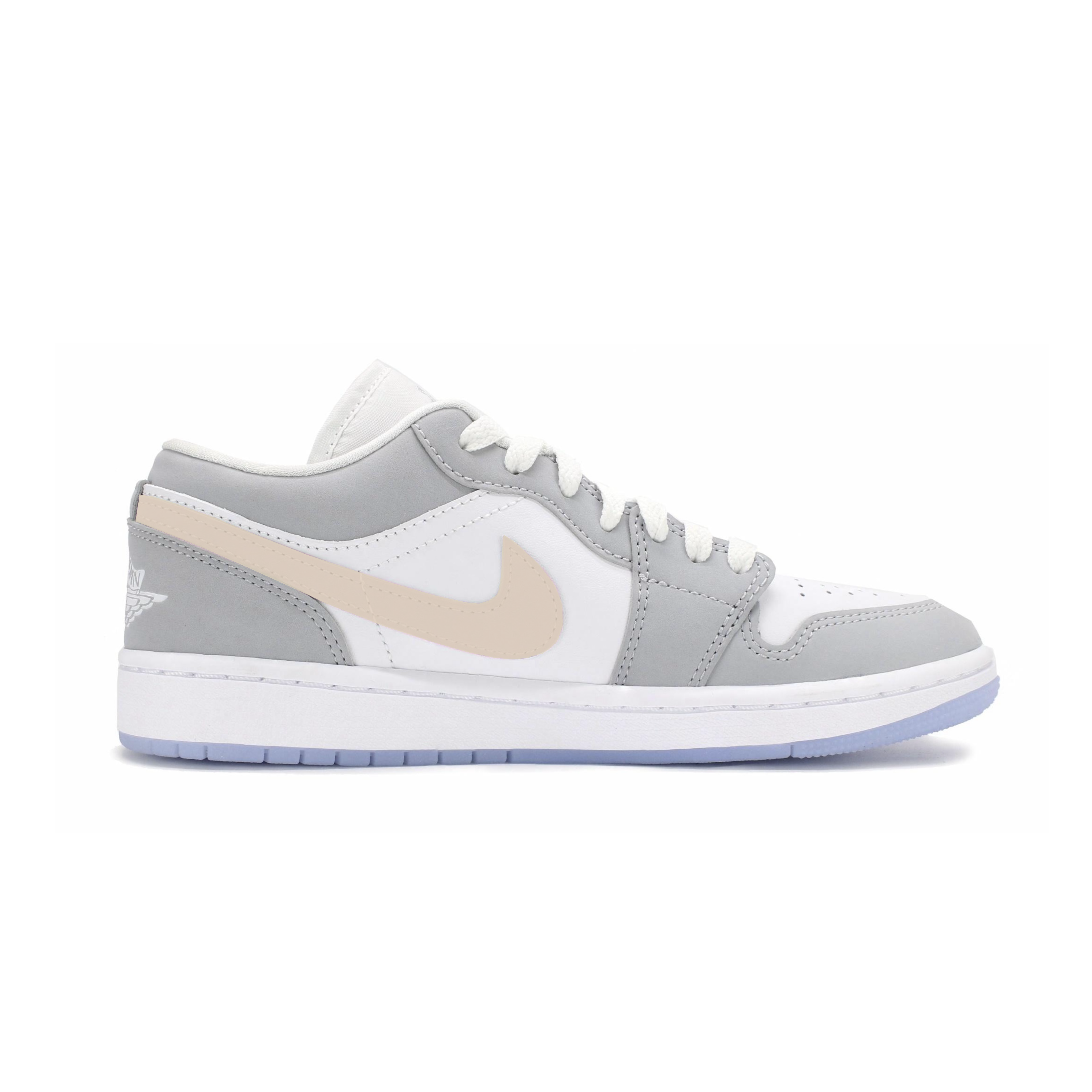 Jordan Air Jordan 1 Slip Resistant Abrasion Resistant Low top Vintage Basketball Shoes Women’s White Yellow