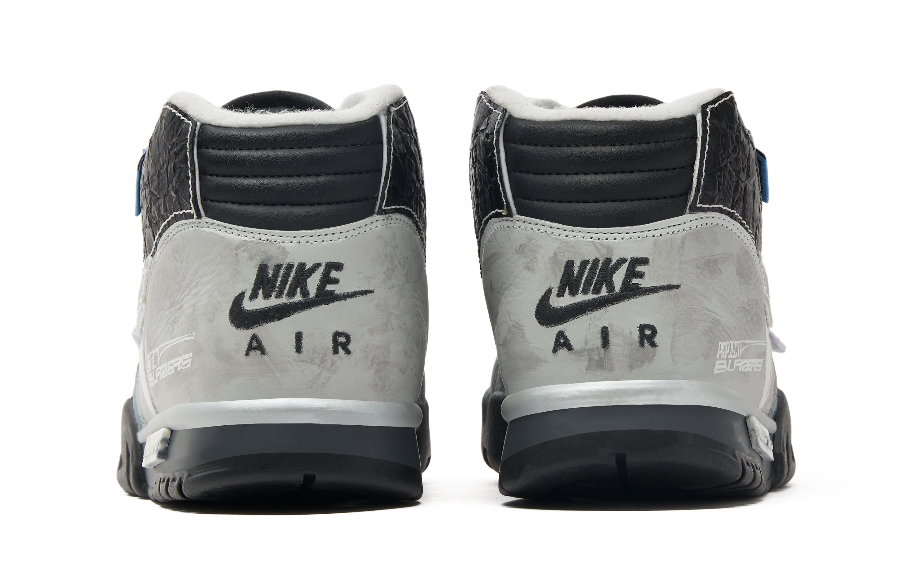 Nike Air Trainer 1 Slip Resistant Abrasion Resistant Mid top Training Shoes Men’s White Black