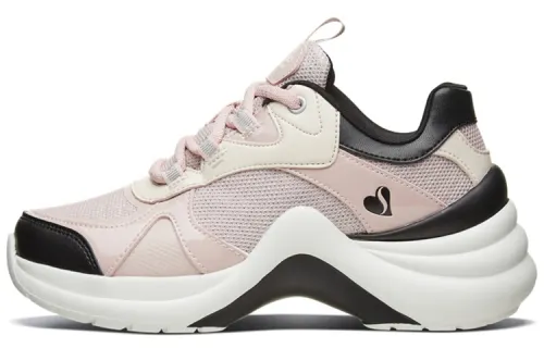 Skechers Fabric Low top Chunky Sneakers Women's Black Pink