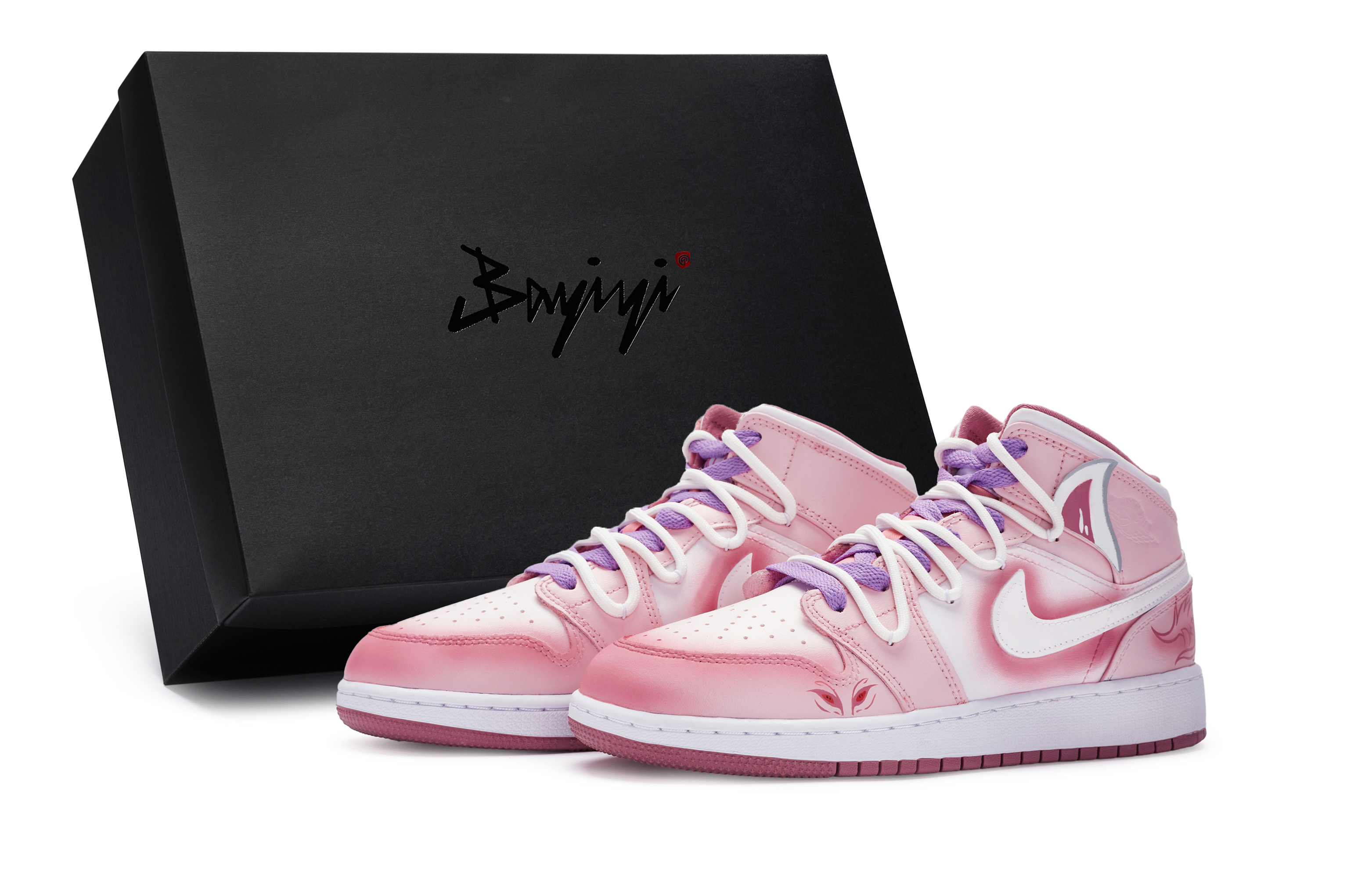 Jordan Air Jordan 1 811 Manufacturing, Daji Xiao Fox, Special Shoe Box Mid top Vintage Basketball Shoes Women's