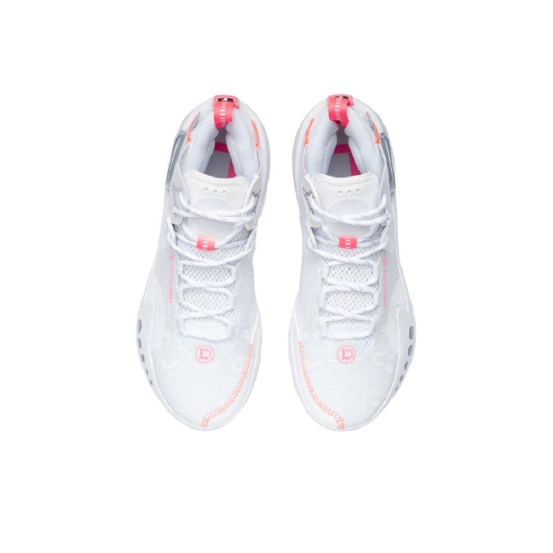 Li Ning Shadow 3 Cushioning Coverage Support Rebound Low top Basketball Shoes Men’s Standard White