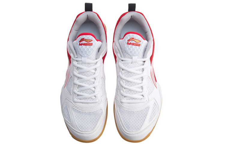 LINING Men’s Table Tennis Training Shoes — White/Red