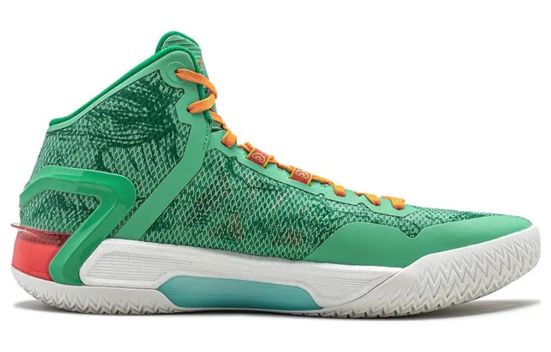 Li Ning Liren 4 Basketball Shoes Unisex High Top Jade Frost Green/Pure Blue