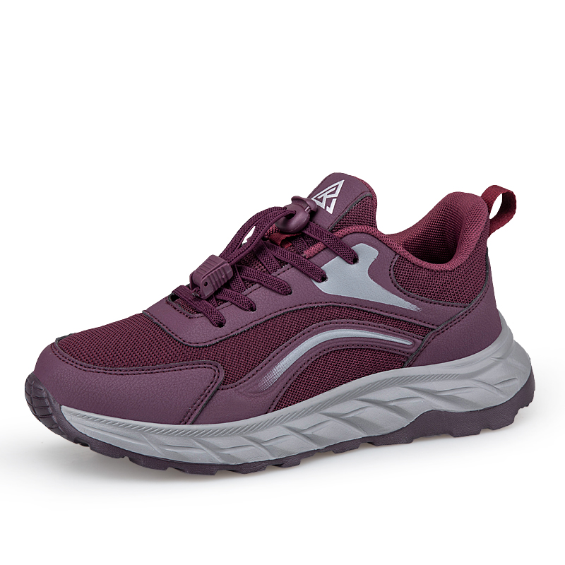 KANGLEJIAN Cushioning Slip Resistant Abrasion Resistant Low top Casual Shoes Women’s Dark Red