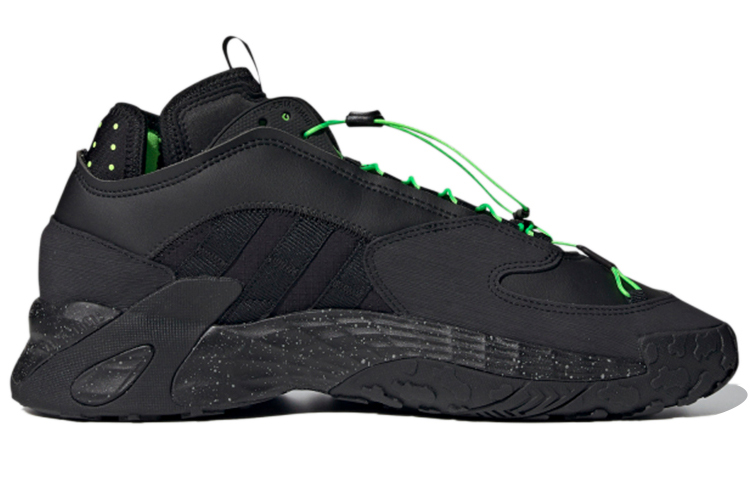 Кроссовки adidas originals Streetball 'Black Solar Green' (черно-зеленые) — фото 2