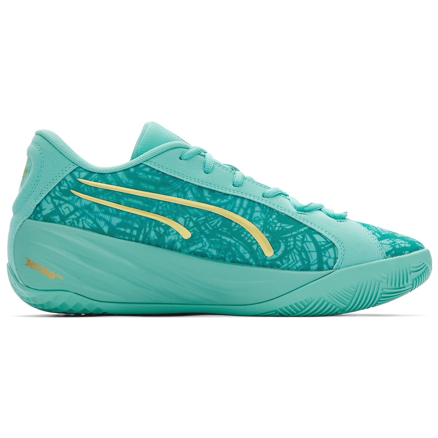 PUMA All Pro Nitro Comfortable Slip Resistant Abrasion Resistant Low top Basketball Shoes Men’s Green