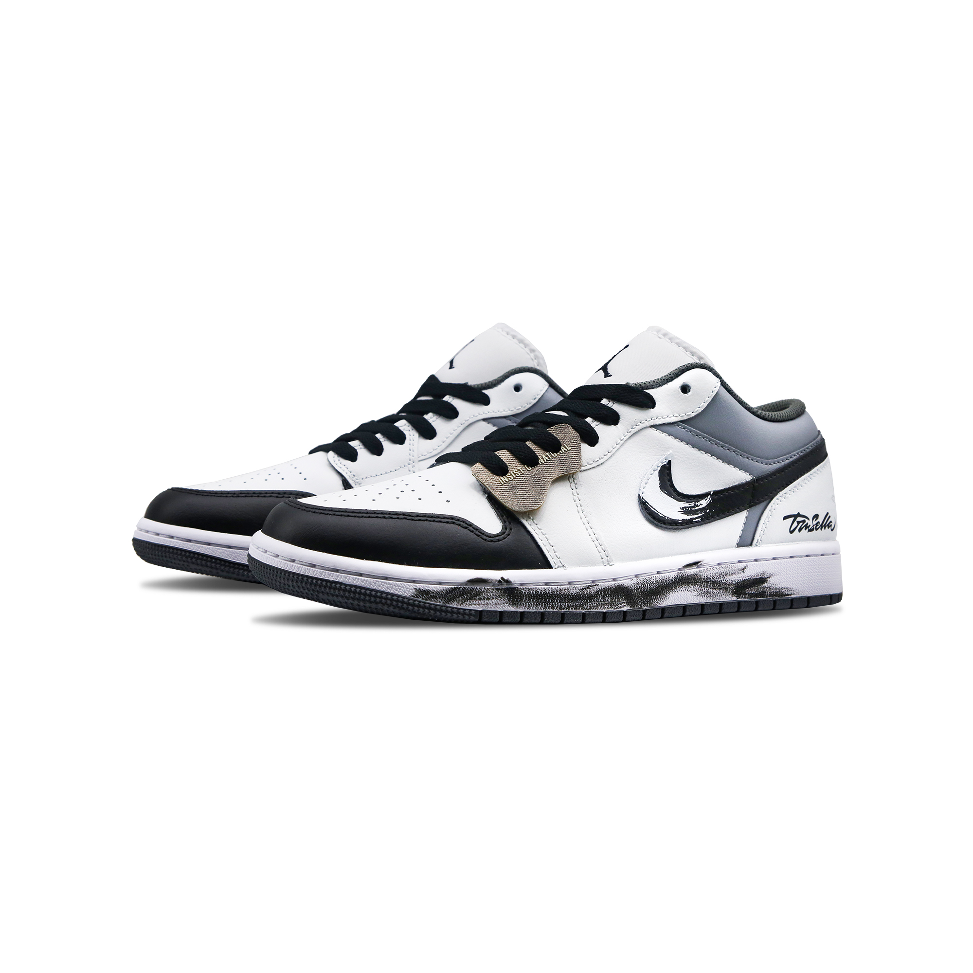 Jordan Air Jordan 1 Low ‘Neo Script’ Slip Resistant Abrasion Resistant Low top Vintage Basketball Shoes Unisex