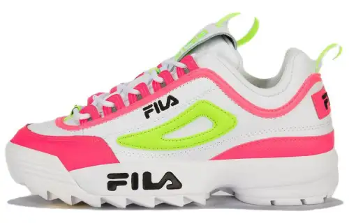 FILA Disruptor 2 Comfortable Cushioning Low top Tennis Shoes Women's White Pink