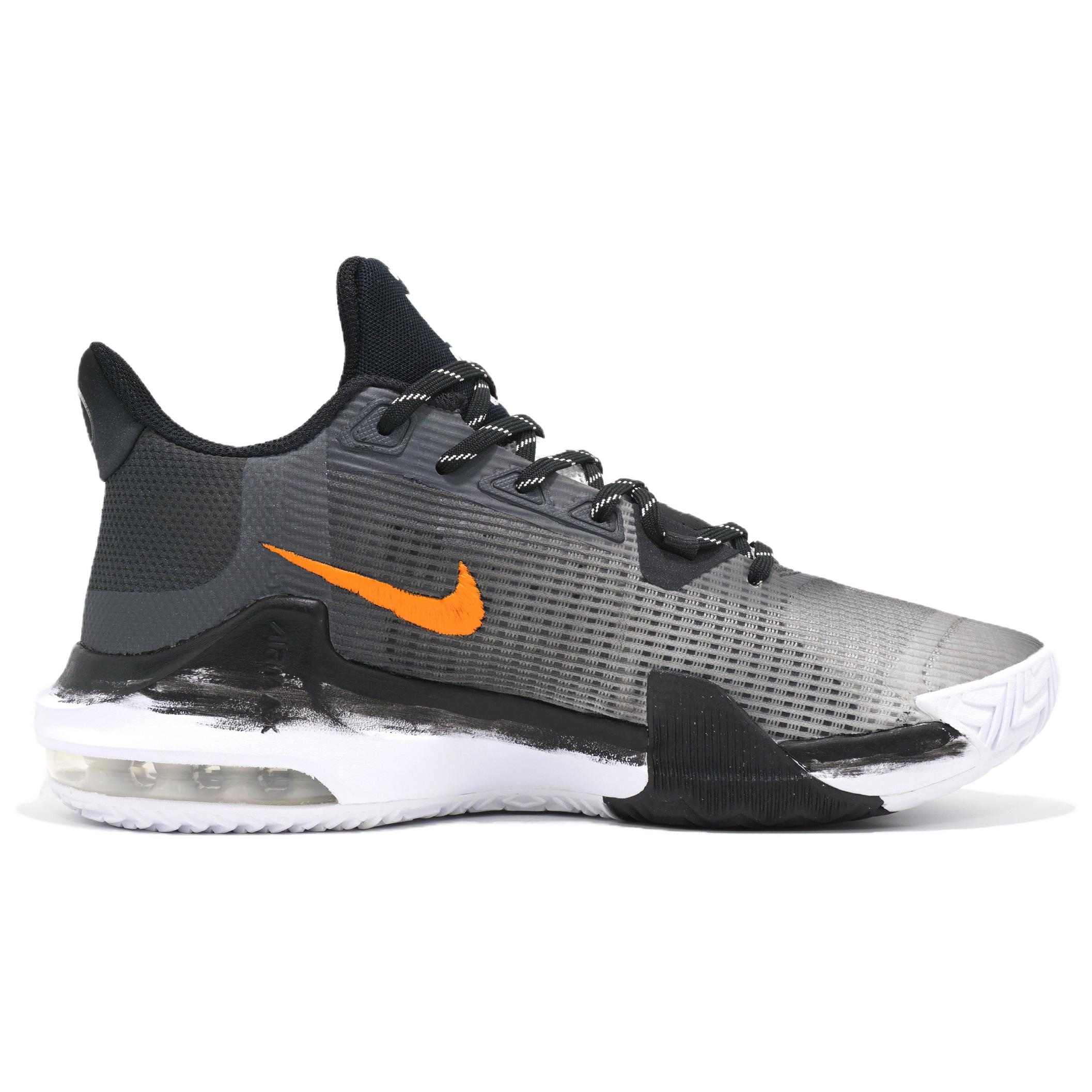 Nike Air Max Impact 3 Basketball Shoes Men’s Low Top Black/White/Gray/Orange