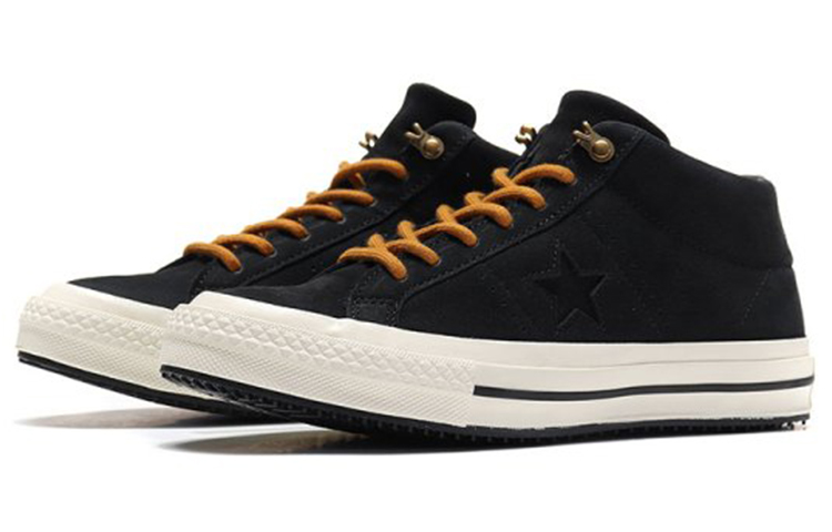 Кеды Converse One Star (черно-желтые) — фото 3
