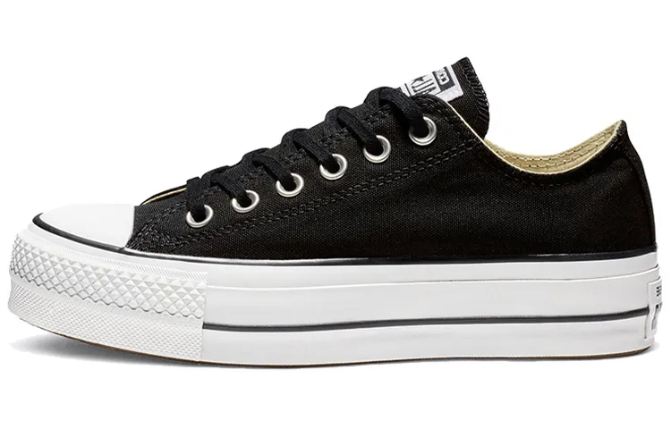 Converse All Star Lift Platform Sole Lightweight Low top Canvas Shoes Women's Black White