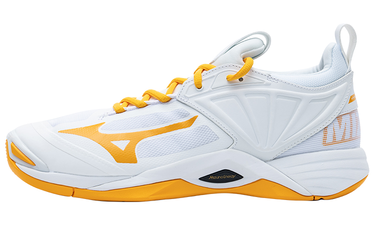 Кроссовки Mizuno Mizuno Momentum wave 2 (бело-желтые)