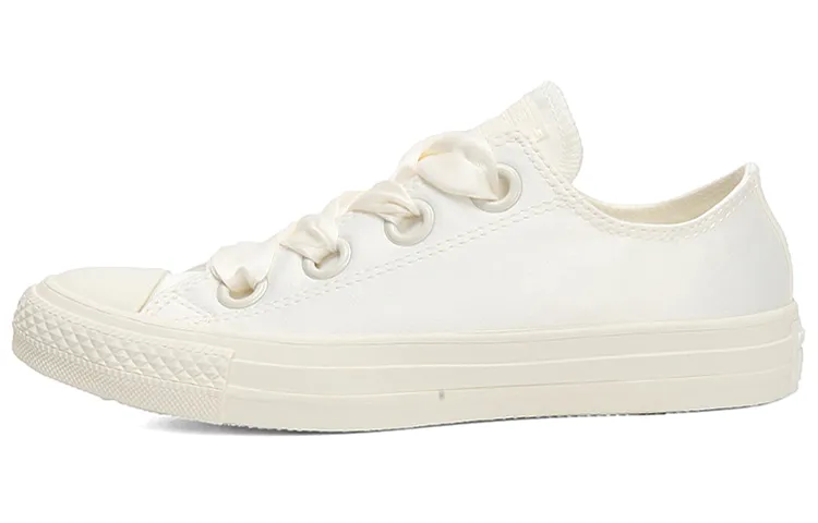 Converse All Star Big Eyelets White Silk Bow Women's