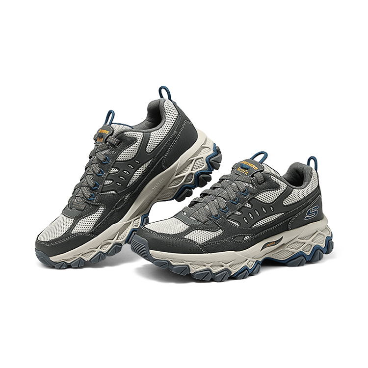 Skechers OUTDOOR MENS Low top Outdoor Lightweight Hiking Shoes Men’s Gray Blue