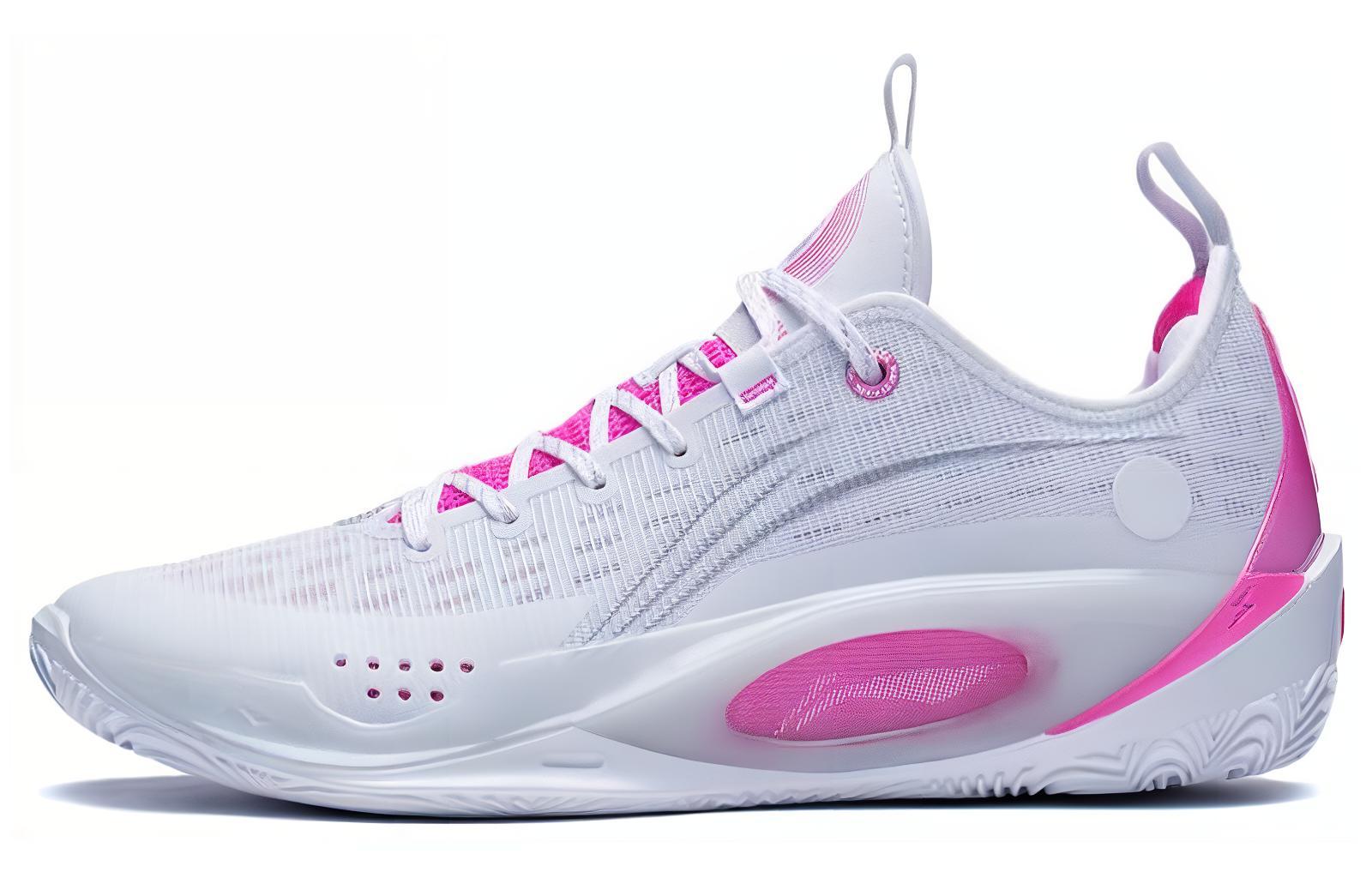 LiNing Wade's Way 808 2.0 Anti-slip Low-top Basketball Shoes Men's White Pink
