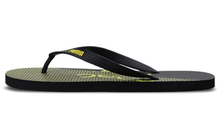 PUMA Puma One8 Virat Kohli outdoor flat slippers, same style for men and women, black and yellow
