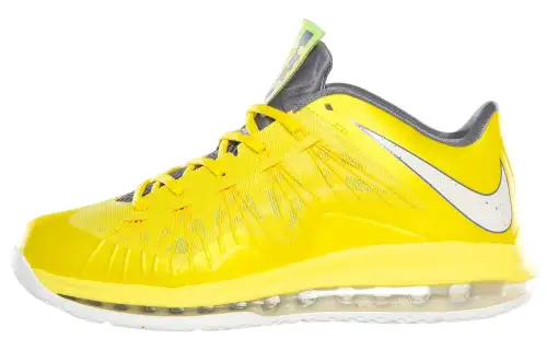Nike Lebron 10 Low Sonic Yellow Round-head lace-up Non-slip lightweight Low-top Practical basketball shoes Men's yellow