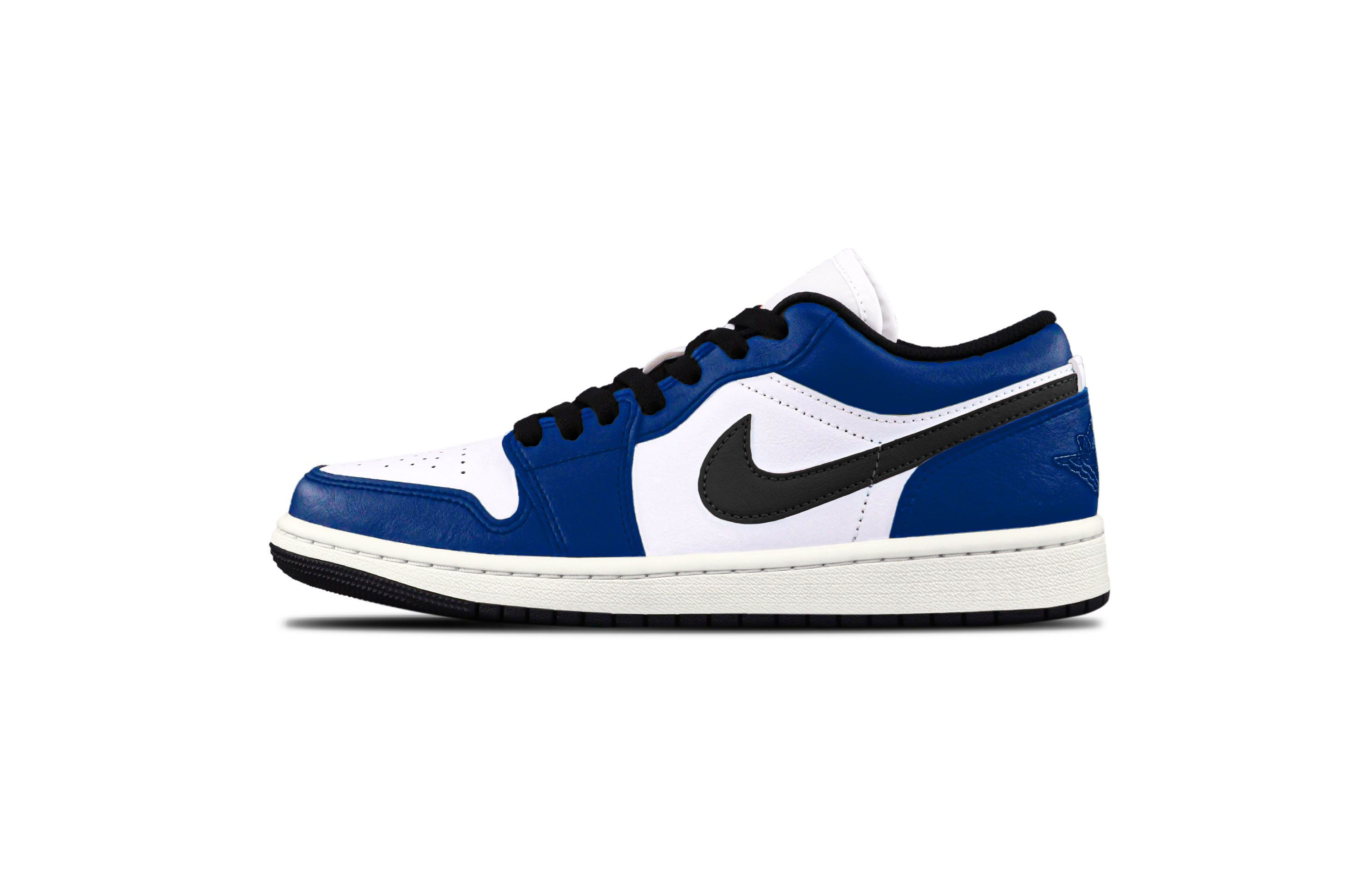 Jordan Air Jordan 1 Little Lightning Leather Cushioning, Wear Resistant Low top Vintage Basketball Shoes Unisex