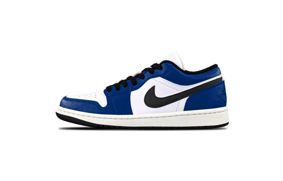 Jordan Air Jordan 1 Little Lightning Leather Cushioning Abrasion Resistant Low top Vintage Basketball Shoes Unisex