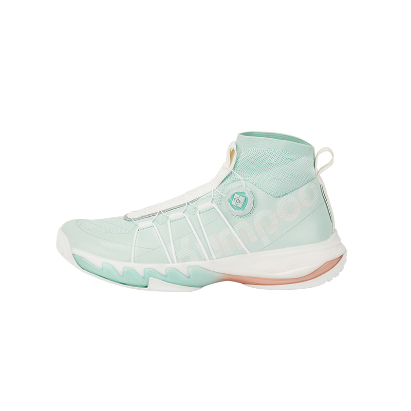 KUMPOO Cushioning Support Slip Resistant High top Badminton Shoes Unisex Aqua Green