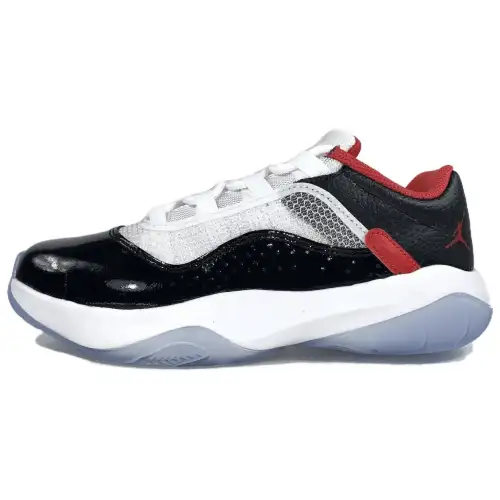 Jordan Air Jordan 11 CMFT Comfortable Slip Resistant Low top Vintage Basketball Shoes Women's Black White Red