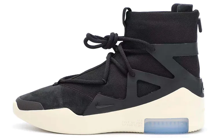 Nike Air Fear Of God 1 Black Fog Fabric Slip Resistant, Abrasion Resistant, Lightweight High top Basketball Shoes Men's