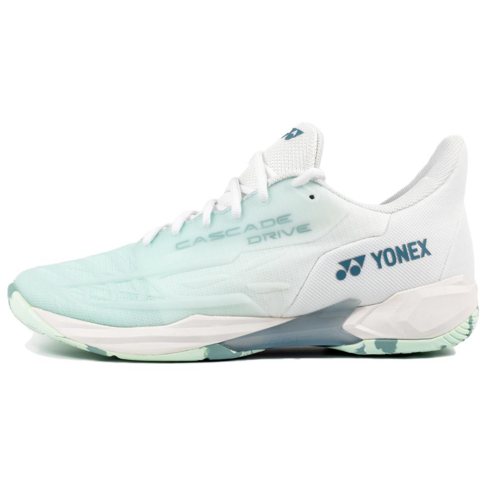 YONEX Slip Resistant Abrasion Resistant Low top Badminton Shoes Unisex White Green