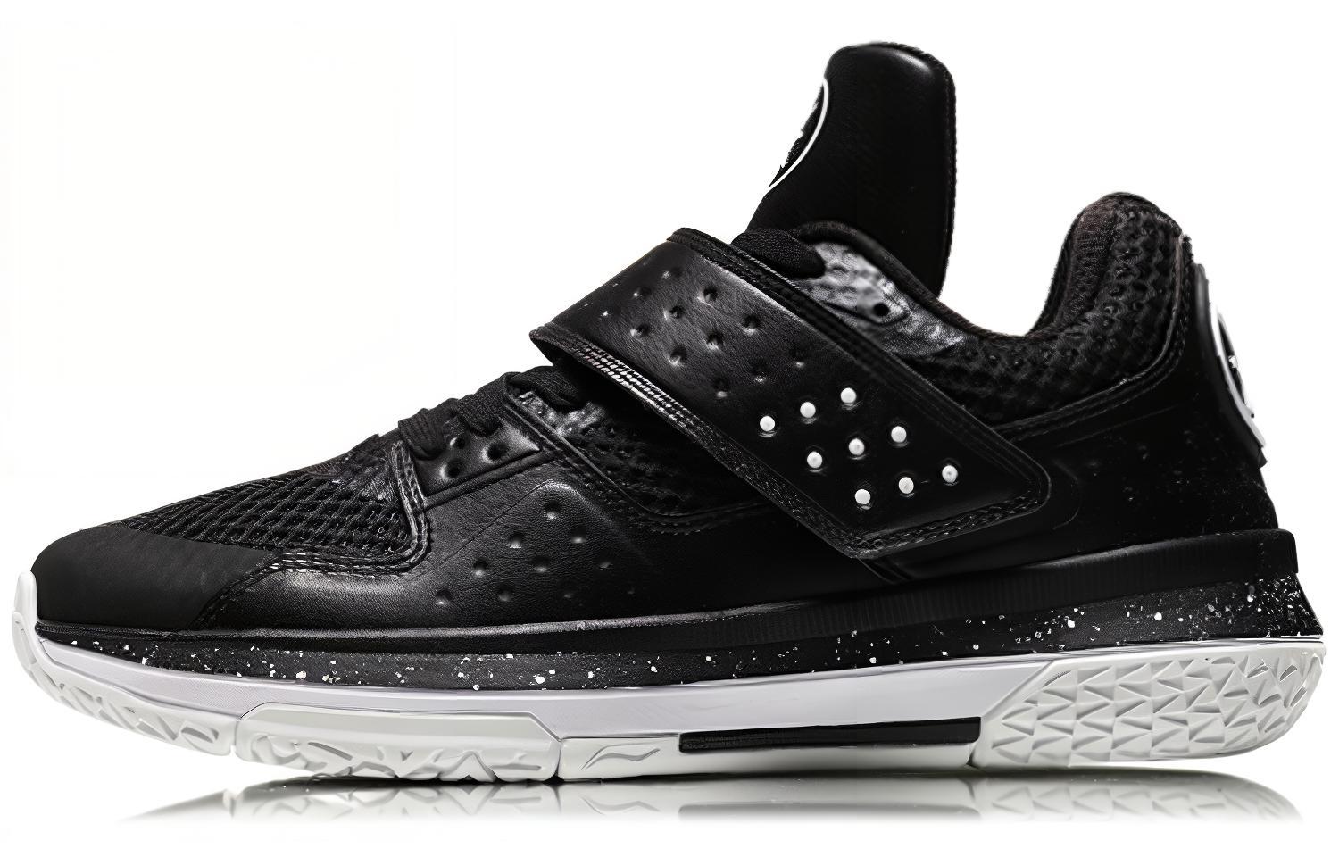 Li Ning Battle Armor Abrasion Resistant Breathable Low top Basketball Shoes Men’s Standard Black