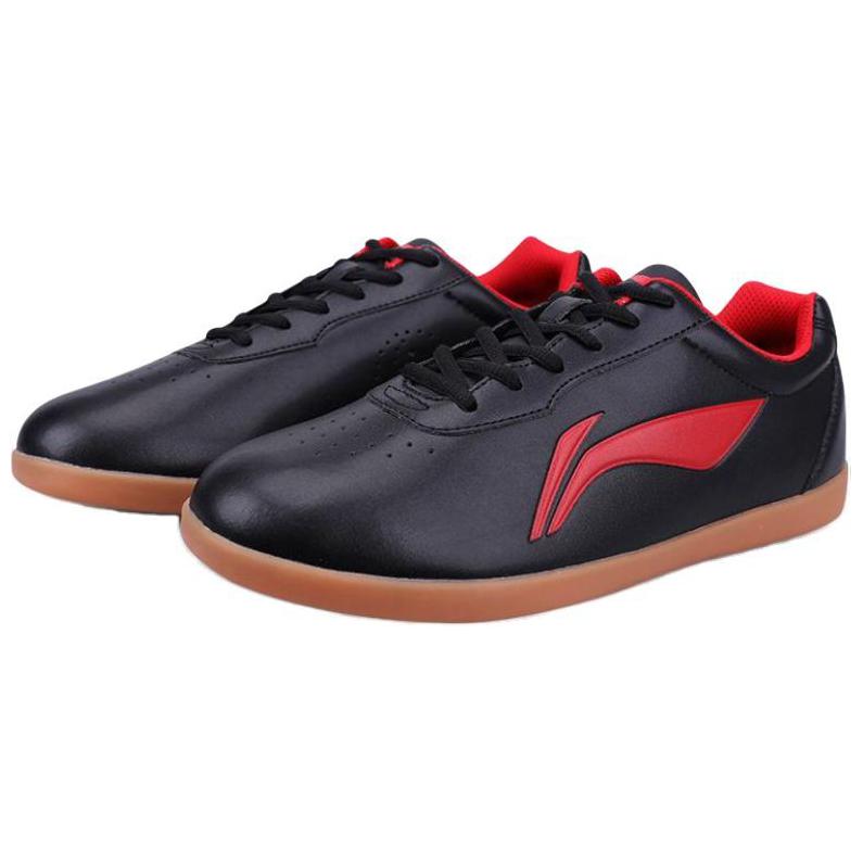 Li Ning Tai Chi Slip Resistant Abrasion Resistant Low top Training Shoes Unisex Black Red