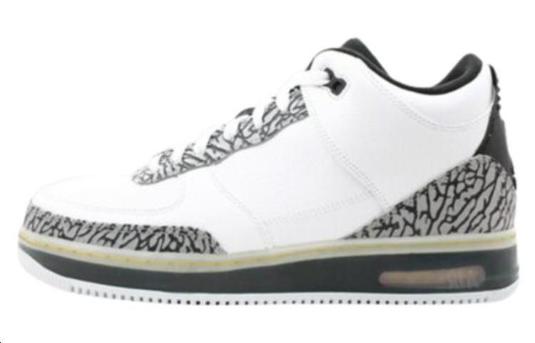 Jordan Air Jordan Fusion 3 Cushioning, Wear Resistant Mid top Vintage Basketball Shoes Men's White