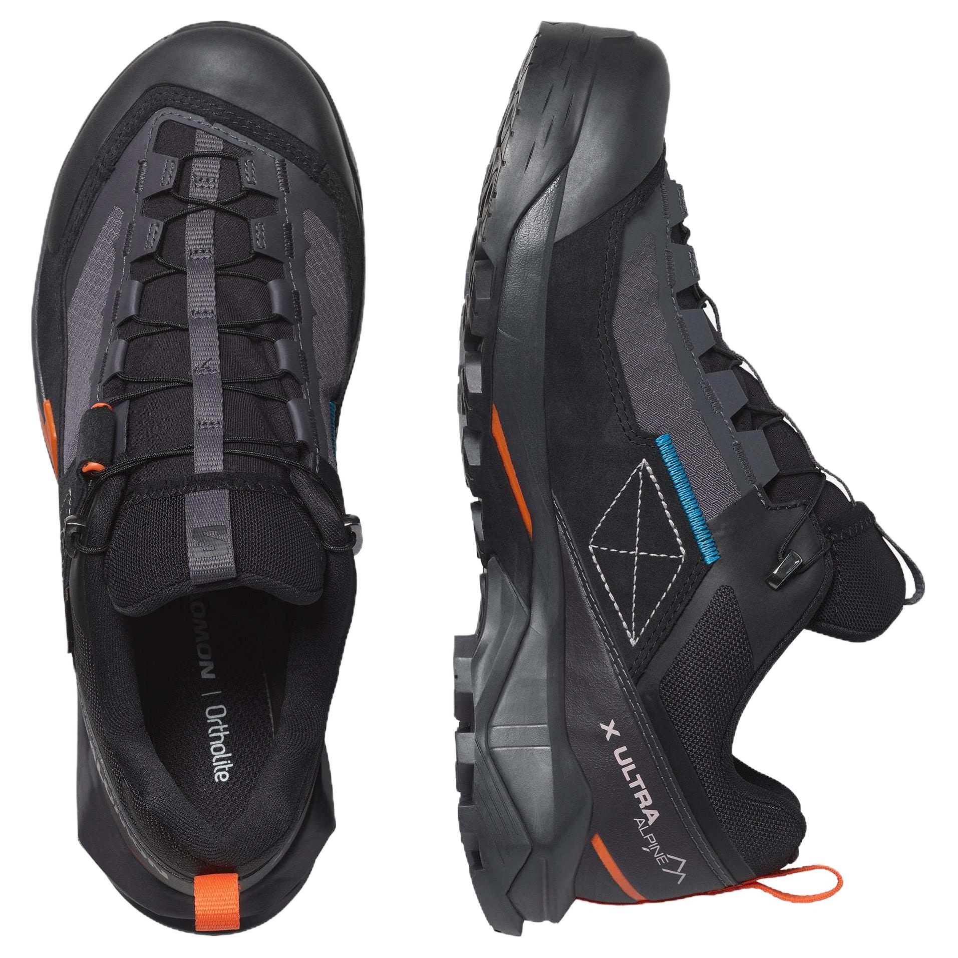 SALOMON X Ultra ALPINE Slip Resistant Abrasion Resistant Low top Hiking Shoes Women’s Black Orange