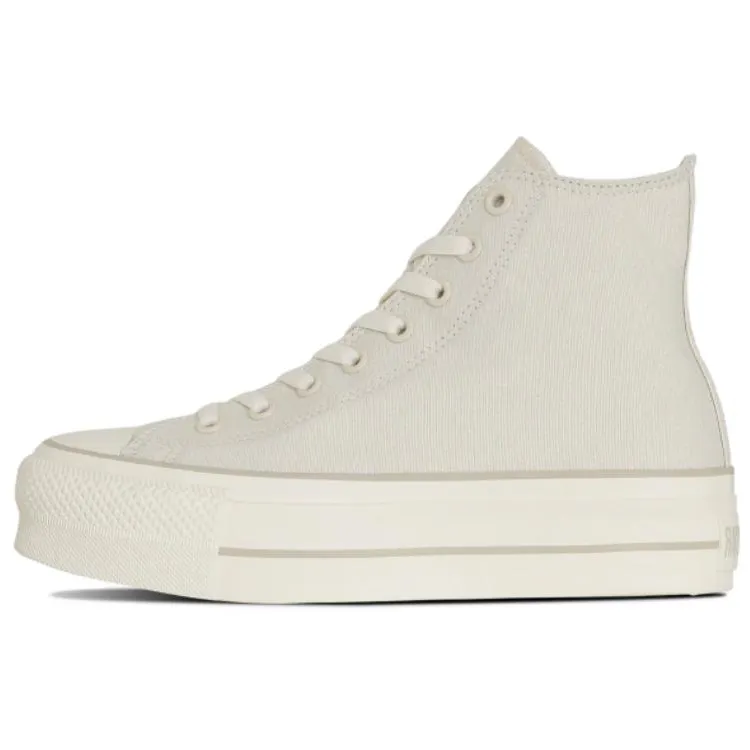 Converse ALL STAR LIFTED Abrasion Resistant Abrasion Resistant High top Canvas Shoes Unisex Ecru