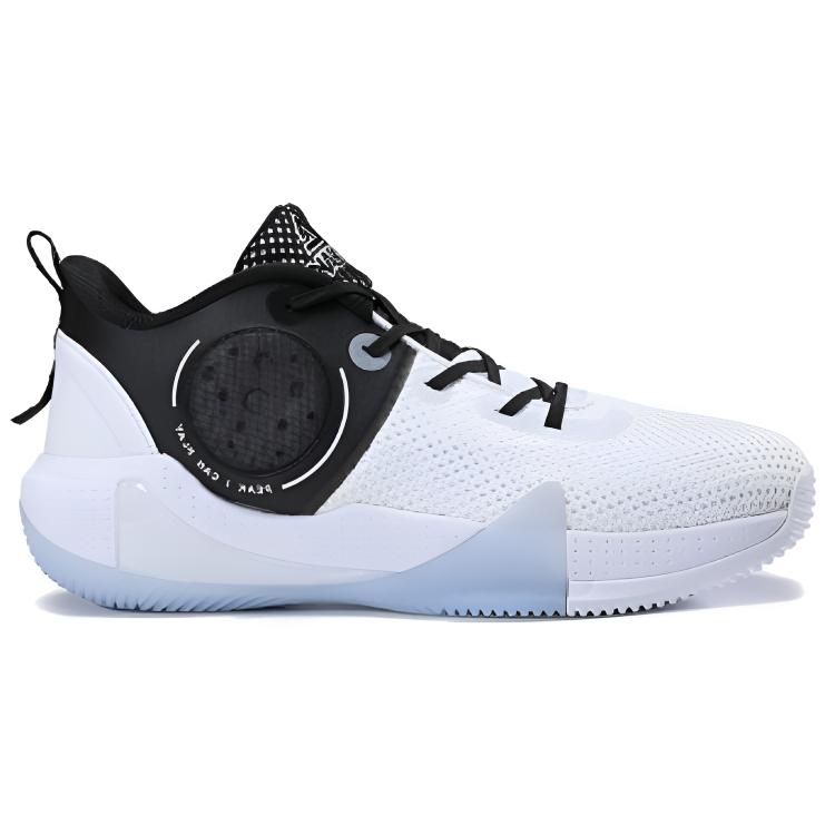 PEAK Hook Moon Basketball Shoes Men’s Mid Top White/Black