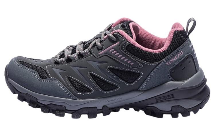 TOREAD Slip Resistant, Abrasion Resistant, Thermal Low top Hiking Shoes Women’s Gray Black Pink