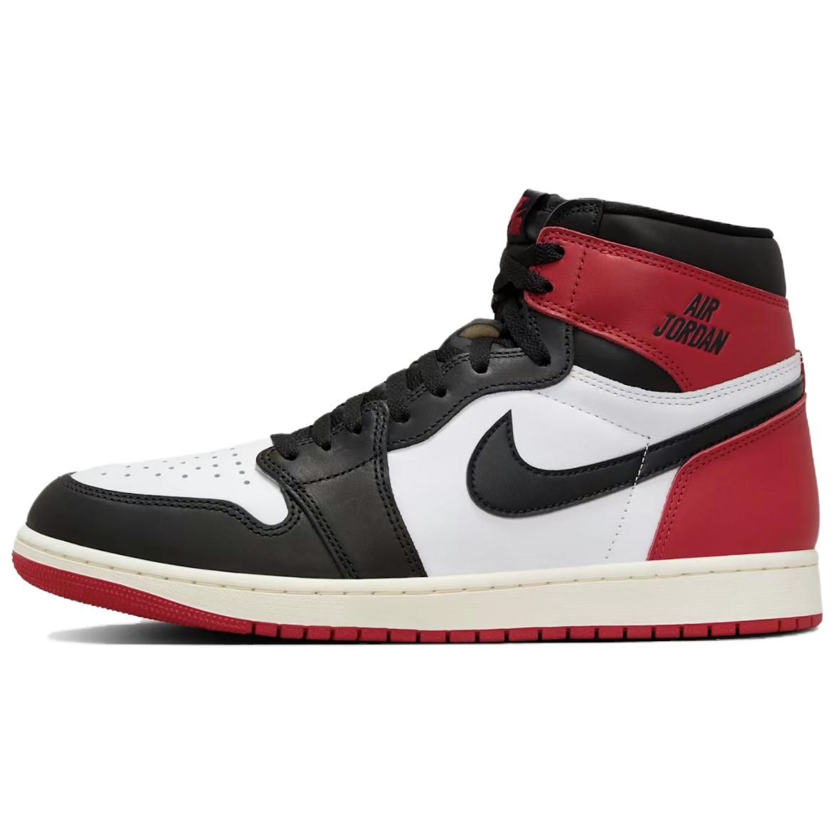 Jordan Air Jordan 1 High OG Black Toe Disappearing Flying Wings\"Black Toe Reimagined\" Round toe comfortable shock-absorbing and non-slip high-top retro basketball shoes men's red