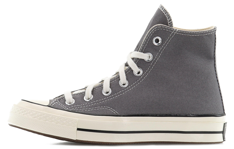Converse 1970s chuck taylor all star round toe lace-up, wear-resistant and lightweight, high-top canvas shoes, same style for men and women, stone gray